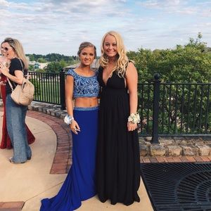 Lulus Heavenly Hues Black Maxi Dress